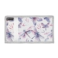 thumbnail image 2 of JIALIOU Nylon Trifold Card Wallet with ID Window Zipper Pocket for Men Women Teen Dragonflies and Leaf, 2 of 7