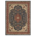 thumbnail image 2 of Tayse Sensation Area Rug 4780 RED Traditional Red Medallion Leaves 5' 3" x 5' 3" Round, 2 of 11