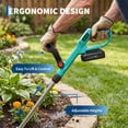 thumbnail image 5 of Garvee 20V Cordless Tiller Cultivator, 9" Electric Tiller with 2 x 2.0Ah Batteries and Charger for Lawn Care/Soil Cultivation, Lake Blue, 5 of 7