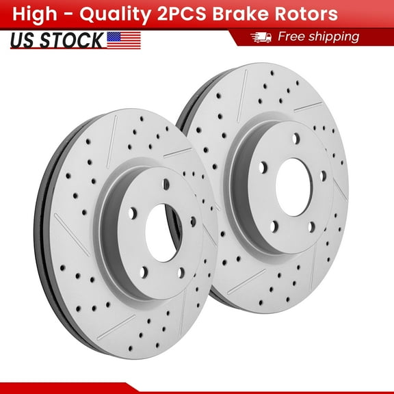 ACB ZONE Front Brake Rotors Set for Nissan Altima 2013-2023 All Models, Drilled & Slotted Disc Rotors Kit (Left & Right)