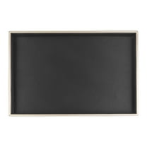 Unique Bargains PU Leather Jewelry Boxes Organizer Trays with Removable Dividers Black Flat Tray