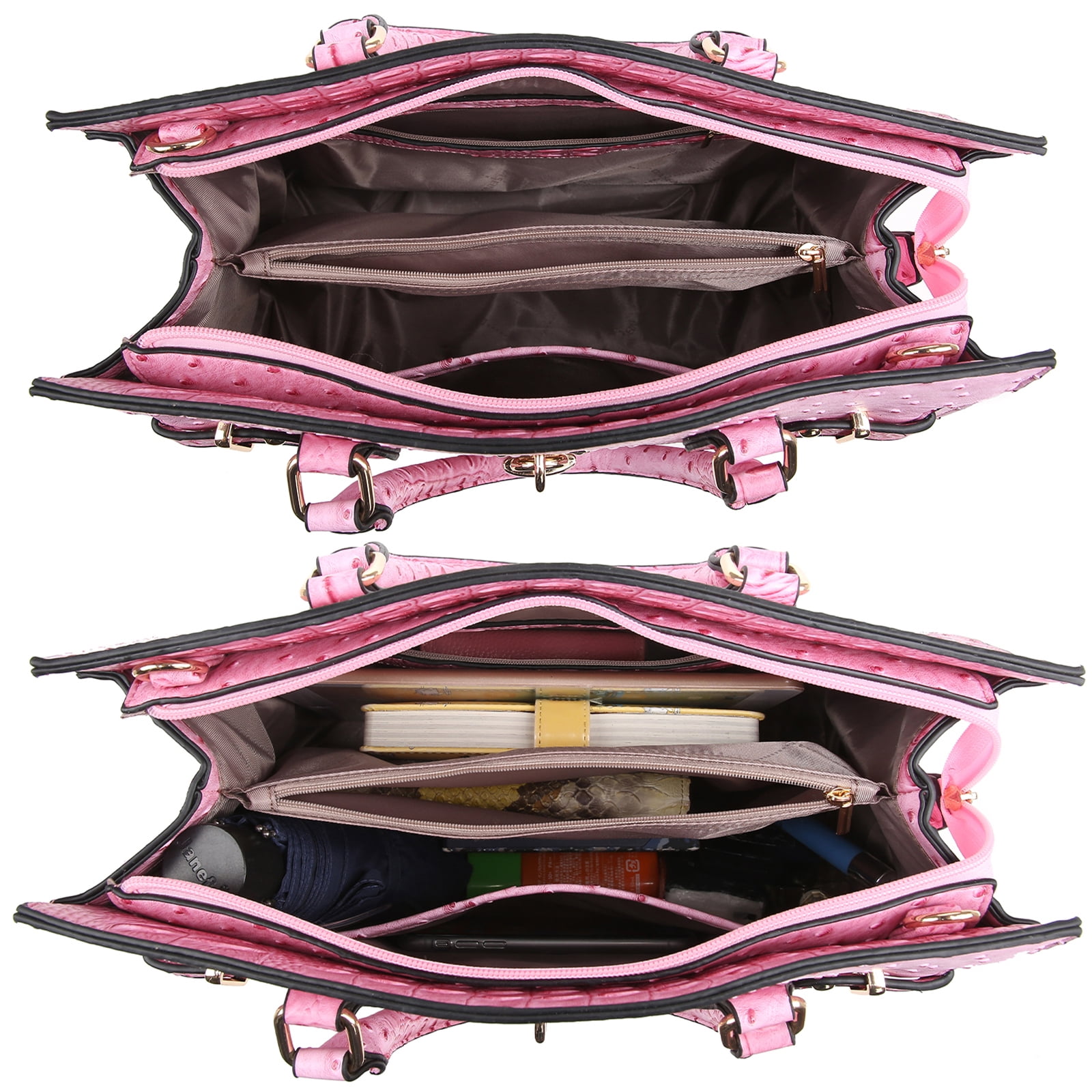 Dasein Women Handbags and Purses Ladies Shoulder Bag Top Handle Satchel Tote Work Bag with Matching Clutch