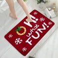 thumbnail image 6 of Xuniizn Christmas Rug Outdoor Christmas DoorMat, 100%Polyester Christmas Door Mat, Red & White Snowflake Christmas Rugs for Living Room, 24x16" Christmas Mat Holiday Collection Front Porch Entryway, 6 of 7
