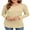 Beige, variant on Womens Casual Long Sleeve Shirt Crewneck Twist knit Loose Tunic Tops