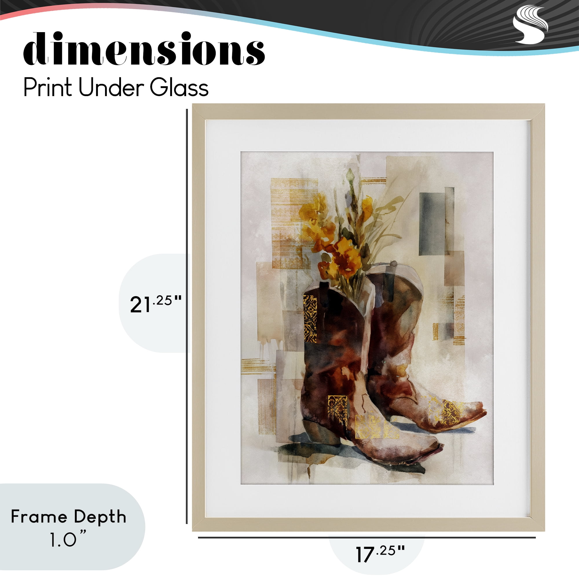Stupell Industries Western Roots & Blooms Birch Framed Print Under Glass, design by Svetlana Aleynikova