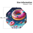 thumbnail image 2 of Naloa Starry Sky Colorful Donut Leather Coasters for Drinks, Durable Drink Coasters 4 Set for Tabletop Protection, Luxurious Home Décor and Housewarming Gift ( {designName})Octagon, 2 of 6