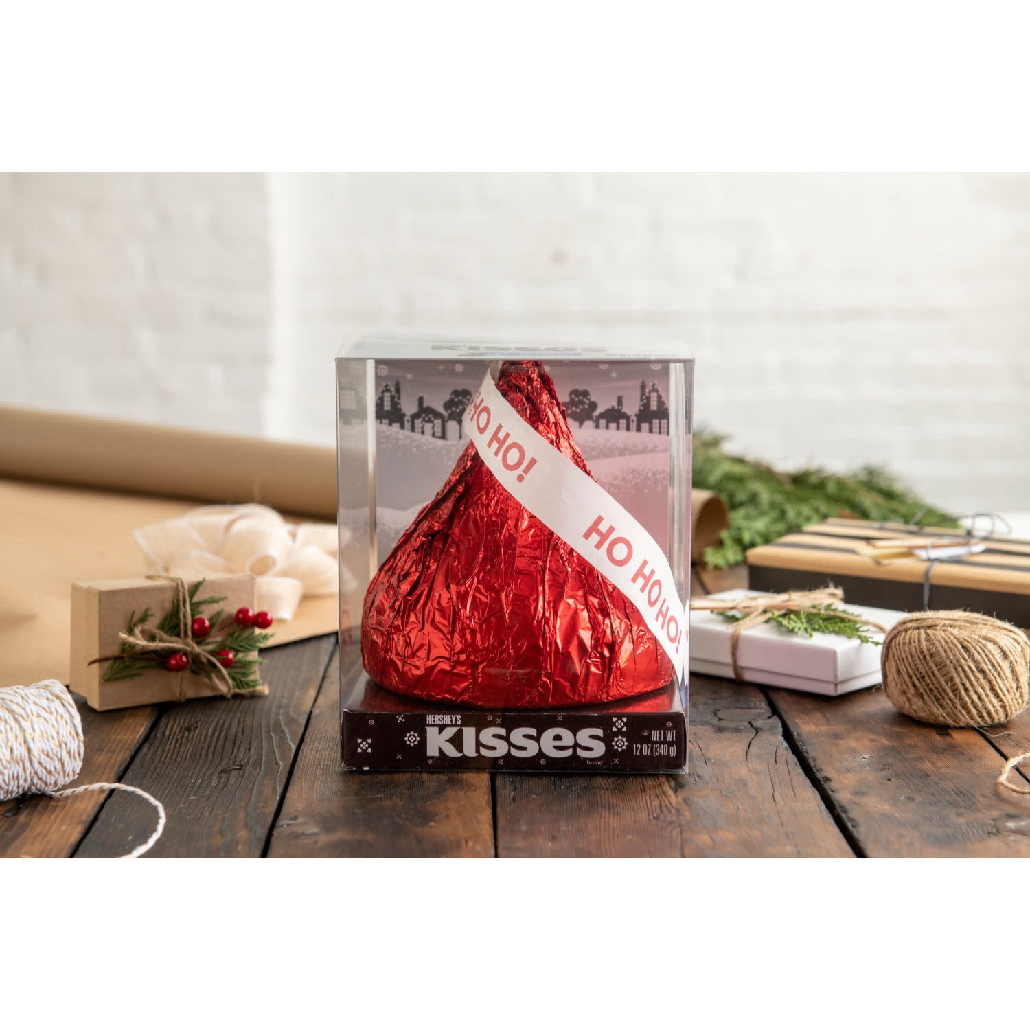 (3 pack) Hershey's Kisses Milk Chocolate Christmas Candy, Gift Box 12 oz
