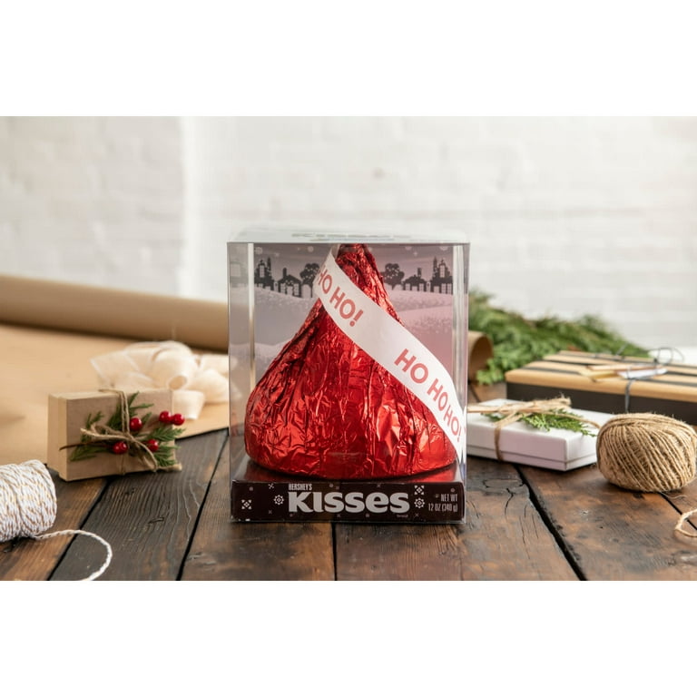 エ★特選♡贈答品★1.5kg超【GIFT♡箱入り10石☆ゴールデンカルサイト】P Hershey's Kisses Milk Chocolate Christmas Candy, Gift Box 12 oz