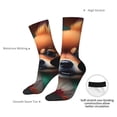 thumbnail image 4 of Gukieu Colorful Leaf Chihuahua Print Contrast Color Mid-calf Socks, Sweat-wicking Athletic Socks, Unisex Clothing Accessories, 4 of 6