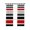 Red, variant on Yellow Black Stripe Blackout Curtains, Light Blocking Print Window Curtains, Modern Abstract Art Coarse Striped Thermal Insulated Window Drapes for Living Room Kitchen Cafe 2 Panels, 55"W x 39"L