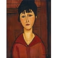 thumbnail image 2 of Modigliani, Amedeo 12x14 White Modern Wood Framed Museum Art Print Titled - Head of a Young Girl, 2 of 4