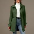 thumbnail image 2 of ZJXFGS Pea Coats For Women Women'S Winter Wool Coat Trench Coat Women Womens Jacket Jackets For Women Trendy Women'S Wool & Pea Coats Lightweight Coats For Women Green XL, 2 of 9