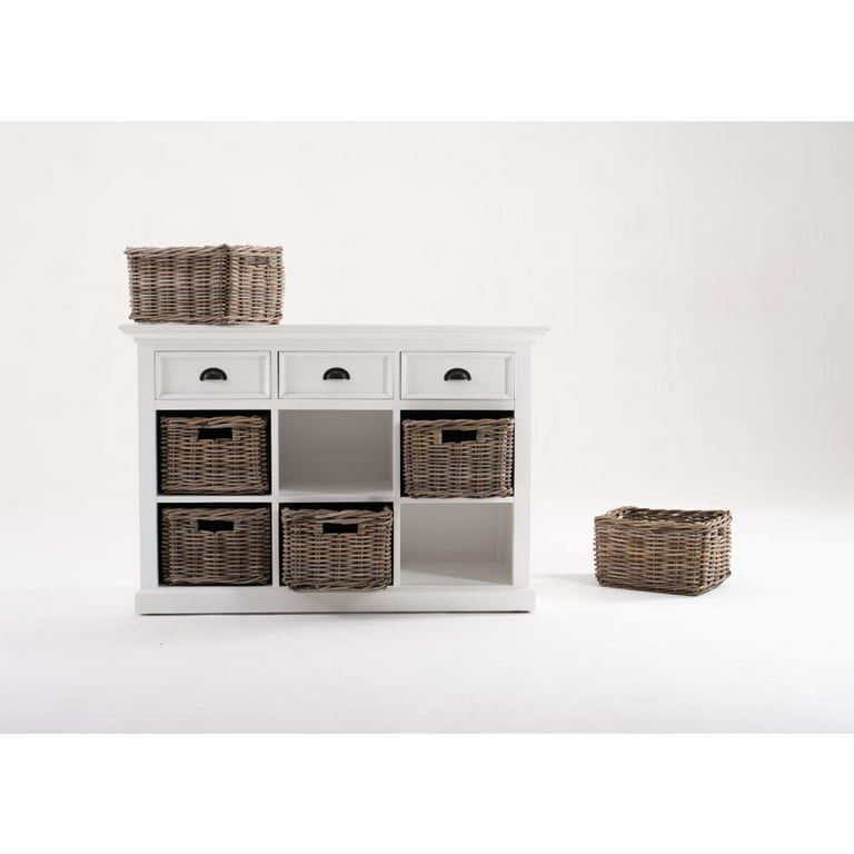 Modern Farmhouse Buffet Server With Basket Set Modern Farmhouse Buffet Server With Basket Set