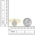 thumbnail image 3 of Gem Stone King 1.58 Cttw 10K Yellow Gold IGI Certified Diamond Halo Engagement Ring for Women | Center Oval Cut 1.5 Ct | E-F Color | VS1-VS2 Clarity | Available in Size 5 to 10, 3 of 6