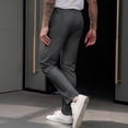 thumbnail image 4 of Golf Pants For Men Slim Fit Stretch Dress Pants Pleated High Waist Casual Business Trousers Wrinkle Resistant Comfortable Office Commute Pants Work Dress Office Travel Slacks Trousers, 4 of 4