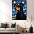 thumbnail image 5 of Beauceron Dog Canvas Wall Art - Starry Night Van Gogh Dog Canvas Print Dog Sayings Painting Home Office Wall Decor Framed Dog Lover Gift, 5 of 6