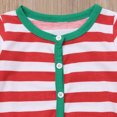 thumbnail image 2 of Conjunto de pijamas de manga larga a rayas para niños pequeños, niñas y niños XBTCLXEBCO 2-3 años, Rojo, 2 of 6