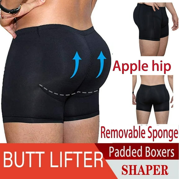 Sexy Butt Lifting Underwear Men Padded Boxer Enhancing Hips Push Up Cup Underpants Bulge Pouch Boxers Shorts