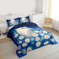 thumbnail image 3 of Feelyou Mystic Jungle Owl Full Size Comforter Sets for Kids, Vibrant Groovy Flower Bedding Comforter Set, Rustic Animal Reversible Bedding Sets, Breathable Home Decor, 3pcs, 3 of 8
