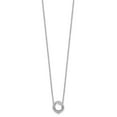 thumbnail image 2 of Auriga 14K White Gold Fancy Circle Diamond Necklace for Women 18", 2 of 5