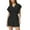 Black, variant on Women's Summer Overalls, V Neck, Short Cap Sleeve Rompers, Elastic High Waist, Wide Leg, Made of 95% Polyester & 5% Spandex, S XL Sizes