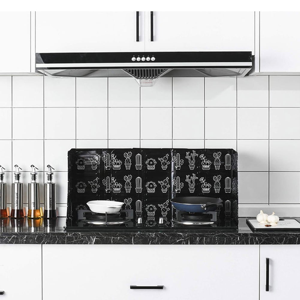 Wall Oil Splash Guard Gas Stove Aluminum Foil Nordic Style Oil Baffle Kitchen