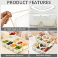 thumbnail image 5 of Snackle Box – 8 Compartment Divided Serving Tray with Lid, Handle, 4 Gold Forks, Portable, 5 of 7