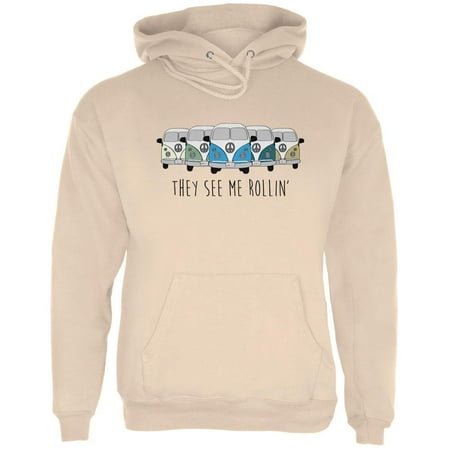 Hoodie Van - Hippie Van They See Me Rollin' Bus Camper Mens Hoodie