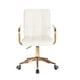 thumbnail image 3 of Silla escritorio color blanco acabados cromo dorado con brazo giratoria Altura ajustable forrada en material PU euroluce contemporary design, 3 of 4