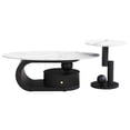 thumbnail image 5 of NEW Modern Nesting Coffee Table Set of 2 End Table for Living Room, Oval and Round Table Set, 5 of 10
