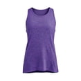 thumbnail image 5 of NMMUED Womens Tank Tops Workout Shirts Open Back Athletic Yoga Tops Flowy Criss Cross Backless Sleeveless Gym Clothes Loose Fit Running Fitness Activewear Exercise Shirts Purple L, 5 of 5