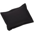 thumbnail image 4 of Tailored Standard Pillow Shams- 100% Pure Natural Cotton-  Hypoallergenic, Comfy & Easy Care, Pillow Sham with a 2-inch Flange Measures 20 x 26 inches-(Black), 4 of 4