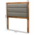 thumbnail image 6 of Baxton Studio Dexter Modern and Contemporary Dark Grey Fabric Upholstered and Walnut Brown Finished Wood Twin Size Headboard, 6 of 7