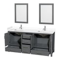 thumbnail image 6 of Wyndham Collection WCS141472DGYWCUNSM24 Sheffield 72" Free Standing Double Basin Vanity, 6 of 7