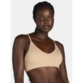 thumbnail image 2 of No Boundaries Women's Seamless Ribbed Triangle Bralette, Sizes XS-XXXL, 2 of 10