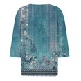 thumbnail image 4 of Icvfdpl T-Shirts pour Femmes Jacquard Décontracté Manches Courtes Blouse Usage Quotidien Mode TG, 4 of 5