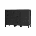 thumbnail image 6 of EVOKEDEN 48'' Bathroom Vanity with Sink Combo, Freestanding Farmhouse Thickened Wood Bathroom Storage Cabinet with Undermount Double Sink, 3 Drawers & 2 Soft-Close Doors with Organizers, Black, 6 of 9