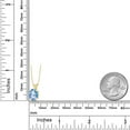 thumbnail image 2 of Gem Stone King 14K Yellow Gold Millennium Blue Mystic Quartz Solitaire Pendant Necklace for Women | 3.00 Cttw | Gemstone Birthstone | Oval 10X8MM | with 18 inch Silver Chain, 2 of 4