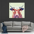 thumbnail image 7 of Epic Art 'Bespectacled Bovine I' by Victoria Borges, Acrylic Glass Wall Art, 36"x36", 7 of 7