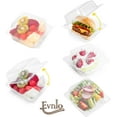thumbnail image 6 of 100 Count Clear Plastic Food Containers with Lids, Thickened Clamshell Boxes for Sandwiches, Cake, Desserts, Salads, Hamburger, Fruits, Takeout – Disposable & Stackable, 6 of 6