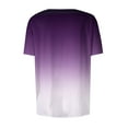 thumbnail image 4 of Qwertyu Scrub Jackets for Women Short Sleeve Snap Front Graphic Crew Neck Jacket Tops with Two Pockets Purple 3XL, 4 of 4