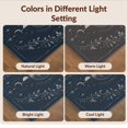 thumbnail image 7 of Design&I 8'x10' Washable Area Rug Midnight Blue Celestial Design Elegant Moon Phases with Star Accents for King Size Bedroom, Under Bed, Sleek Flatweave Pet Friendly, 7 of 7