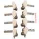 thumbnail image 2 of Machines Tuners Pegs Tuning Key with White Pearl Knobs 4L+4R for Mandolin, 2 of 5