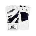 thumbnail image 1 of Guantes de MMA con medio dedo y palmas abiertas, equipo de protección, vendajes para manos, hombre y mujer, taekwondo Blanco negro, 1 of 9
