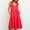 Red, variant on Patlollav Womens Sun Dress Solid Color Dress Summer Strap Dress A Line Midi Dress