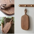 thumbnail image 4 of Tabla De Cortar Pequeña De Madera Muso Con Mango, Tablas De Cortar De Madera De Nogal Para Pan, Verduras Y Frutas, Tabla De Queso Con Agujero (15,2X7,3 Pulgadas), 4 of 5