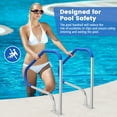 thumbnail image 4 of Gymax 48'' x 33'' Swimming Pool Handrail w/ Grip Cover 304 Stainless Steel Pool Stair Rail, 4 of 9