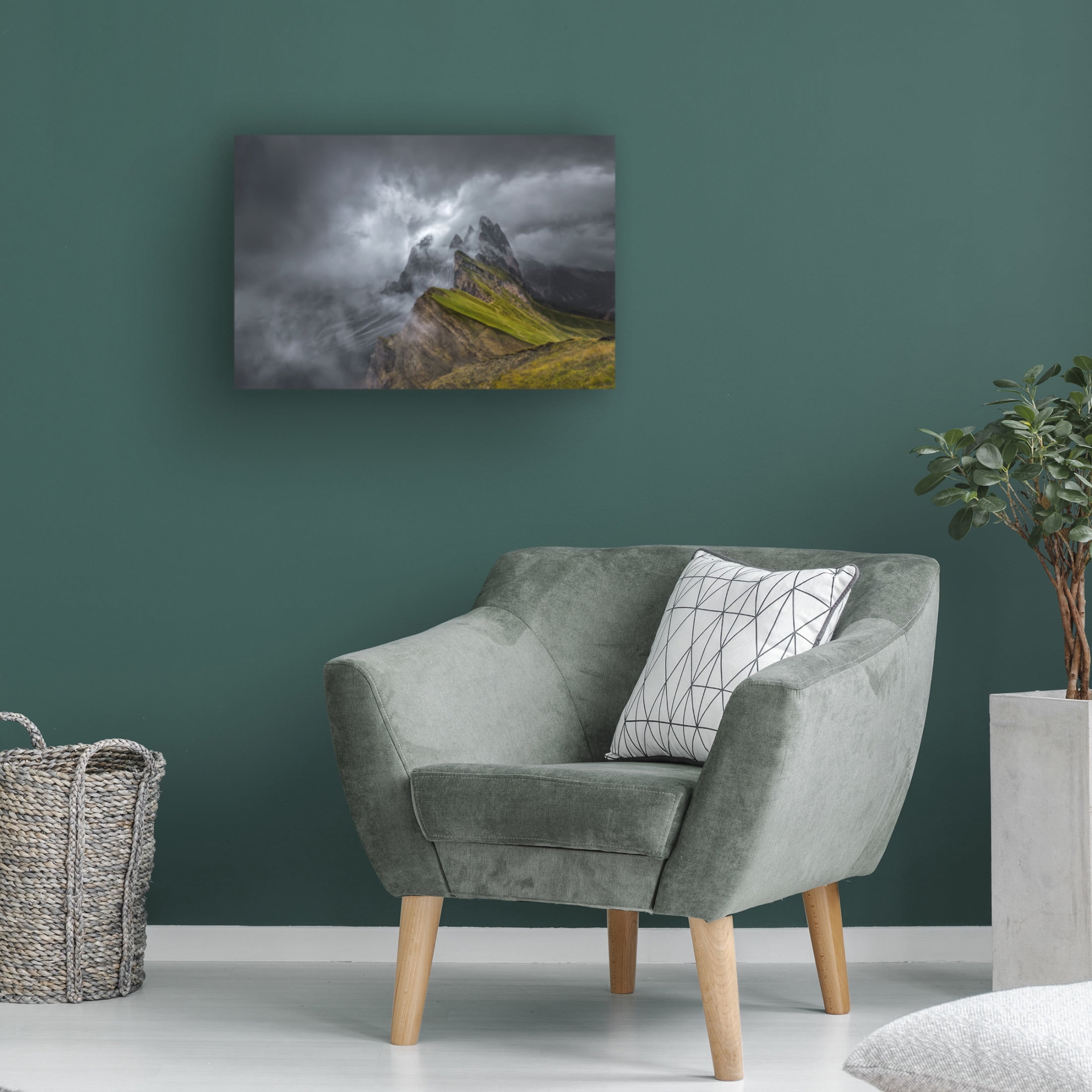 Canvas Wall Art - Larry Deng 'Seceda' Wall Art for Living Room, Bedroom, or Office D?cor by Trademark Fine Art - 24 x 16 Inches