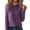 Dark Purple, variant on Ladies' Casual Solid Color Knitted Raglan Hooded Sweatshirt for Sporty and Relaxed Looks, Ideal for Layering,Beige,L