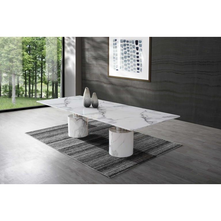 120 X 48 X 30 Black Marble Stainless Steel Dining Table 120 X 48 X 30 Black Marble Stainless Steel Dining Table